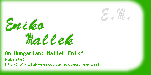 eniko mallek business card